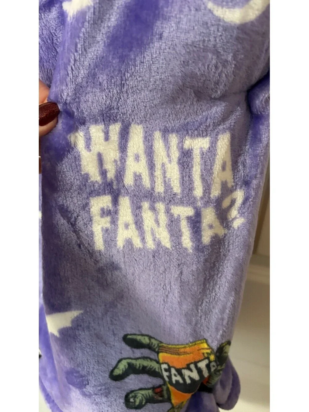 Fanta Halloween Soft Throw Blanket 60 x 70 in Purple